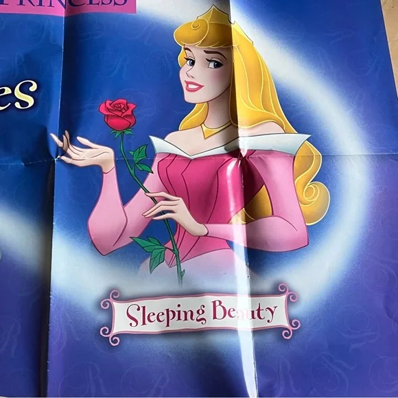 DISNEY Princess Royal Treasures Large Children's Door Poster 30x40 NEW NWOT - Picture 3 of 7